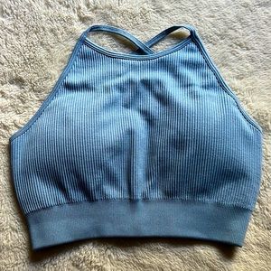 🍊 Paragon Fitwear | Seamless Cross Back Sports Bra | light blue | size small